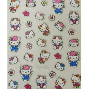 XH Lovely cute hello kitty nart nart sticker with beautiful flowers