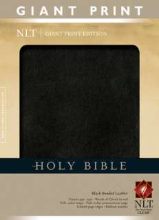 NLT GIANT PRINT 14PT BIBLE BLACK BONDED LEATHER THUMB INDEXED BRAND 