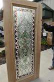   entry door wood is sold mahogany the door has thermal glass and is