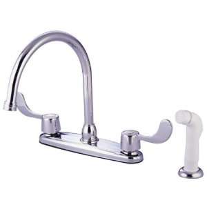  Kingston Brass Chrome Finish 8 Kitchen Faucet with Blade 