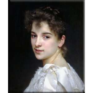   Gabrielle Cot 25x30 Streched Canvas Art by Bouguereau, William Adolphe