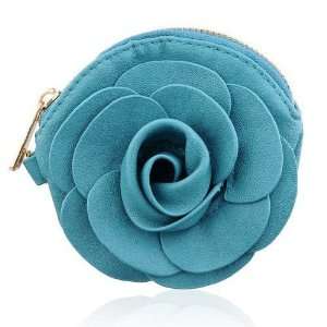  Caroline Flower Coin Purse (Turquoise Blue) Everything 