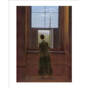 Woman at the Window Giclee Poster Print by Caspar David Friedrich 