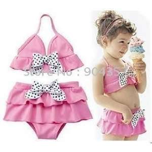  wholes baby kids children pink gini swimsuit swimming suit 