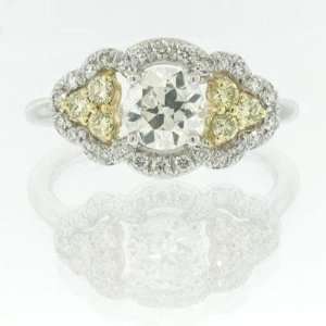   Antique Round Brilliant Cut Diamond Engagement Anniversary Ring Mark