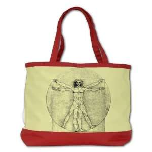  Shoulder Bag Purse (2 Sided) Red Vitruvian Man by Da Vinci 