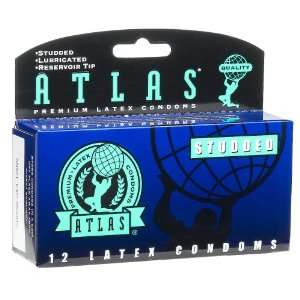   Protection Atlas Studded Condoms, 12 Condoms