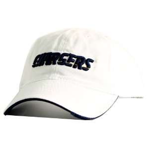  San Diego Chargers White End Zone Adjustable Baseball Hat 