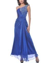  blue satin formal dress   Clothing & Accessories