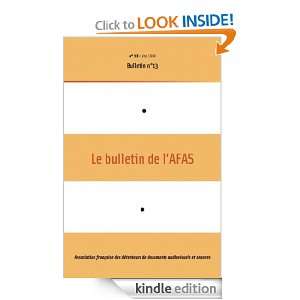 13  1999   Bulletin n°13   AFAS (French Edition) Association 
