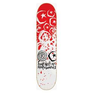  Foundation Skateboards Infest White/red Deck  8.12 Sports 