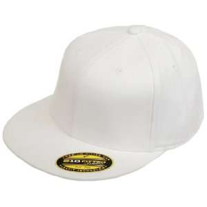 Original White Blank Flexfit Flatbill Premium Fitted 210 Hat Cap Flex 