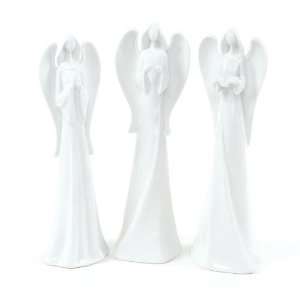   White Porcelain Angel Table Top Religious Figurines 13 Home