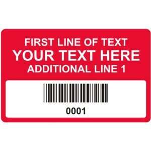   Label With Barcode, 1.25 x 2 Tamperproof Checkers