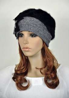 Winter Wool & Rabbit Fur Fashion Lady Womens Dress Hat Beanie Cap 