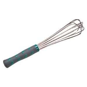   Steel French Whip With Gray/Aqua Handle   18