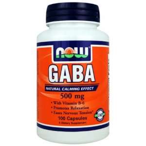  NOW GABA With B6   500mg/100 Capsules Health & Personal 