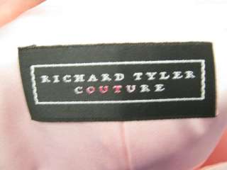 RICHARD TYLER COUTURE Pink Silk Sleeveless Knee Dress 4  