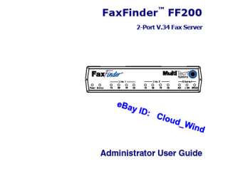   FaxFinder FF200 2 Port V.34 Fax ServerFor Windows 7 and Windows 2008
