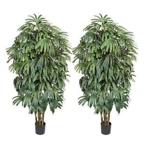    TWO 7 Pre Potted Raphis Artificial Silk Trees