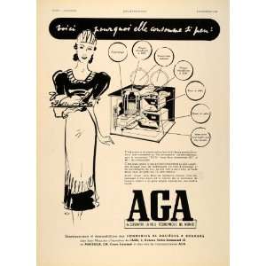  1938 French Ad Vintage Aga Stove Oven Cooker Kitchen 