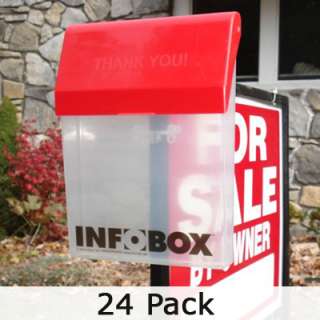 Qty 24 Infobox Outdoor Brochure Holders Info Flyer Box  