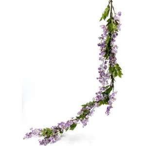  Silk Flowers garland wisteria 5 ft lavender