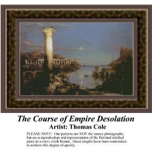  The Course of Empire Desolation, Cross Stitch Pattern PDF  