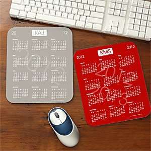  Custom Monogram Calendar Mouse Pad