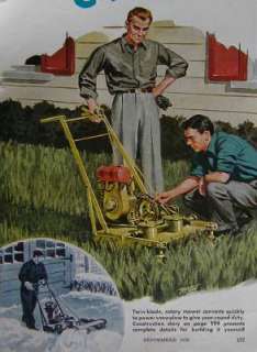 Build a Snow Blower / Rotary Mower How To build PLANS 1950  