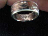 C11 1943 Canadian Half Dollar   50 Cent 90% Silver Coin Ring 8.25 Hand 