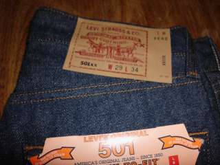 Levis 501 xx Deadstock Jeans size 29 34 Made in the USA 501 0000 