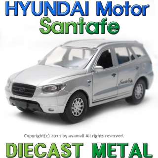   Santafe Silver Diecast Mini Cars Hyundai Motor Korea 1/32 Freeshipping