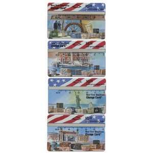   Phone Card Ellis Island & Statue of Liberty Set of 4 