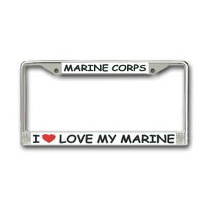  US Marine Corps I Love My Marine License Plate Frame 