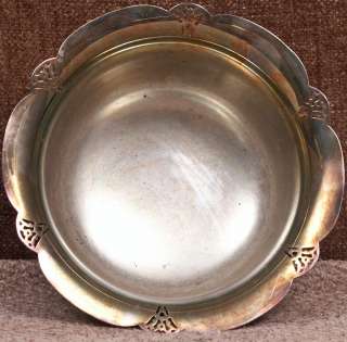  rim design lovely old rogers silverplate bowl with piercings around