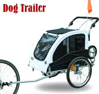 IN 1 Double Pet Trailer Bike Trailer/Stroller jogging Suspension 