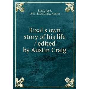  Rizals own story of his life / edited by Austin Craig 