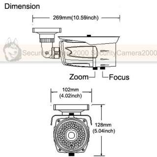 540TVL SONY CCD Outdoor Camera 2.8 12mm Auto IRIS Lens IR 60M Range