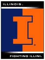 ILLINOIS NCAA 60X80 ALL STAR THROW BLANKET NEW IR  