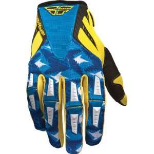  Fly Racing Youth Kinetic Gloves   2011   6/Yellow/Blue 