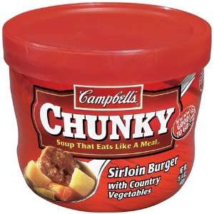 Campbells Chunky Microwavable Sirloin Burger With Country Vegetables 