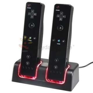 NEW CHARGER DOCK + 2 X BATTERY FOR NINTENDO WII REMOTE  