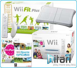 Nintendo Wii Party Pack Console+ Wii Fit Plus with Balance Board+ 154 