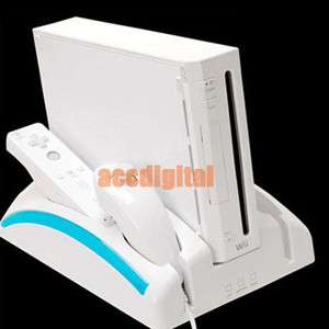 8in1 For Nintendo Wii Charger Power Station + 2 Battery  