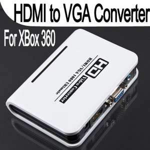HDMI to VGA Audio HDTV Video Converter Adapter For PC XBOX 360  