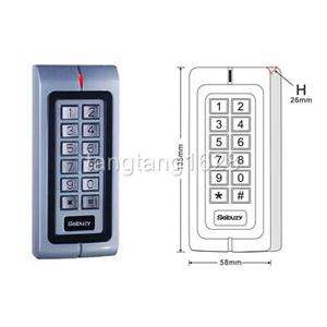 Access Control Waterproof Metal Case RFID Reader Keypad  