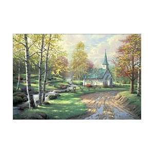  Thomas Kinkade   Aspen Chapel SN Canvas
