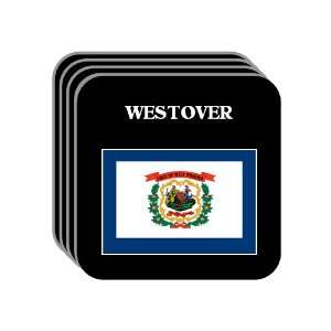  US State Flag   WESTOVER, West Virginia (WV) Set of 4 Mini 