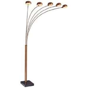   Source Multi Lite 5 Arm Copper Bronze Arc Floor Lamp